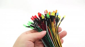 60pcs Led Diode 12v，Blue Pre Wired Led Diode Lights 5mm,Led Light Emitting Diodes for DIY Scientific Experiment