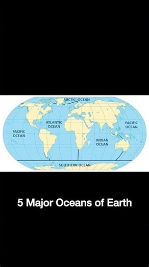5 Major Oceans of Earth 🌊 | #shorts