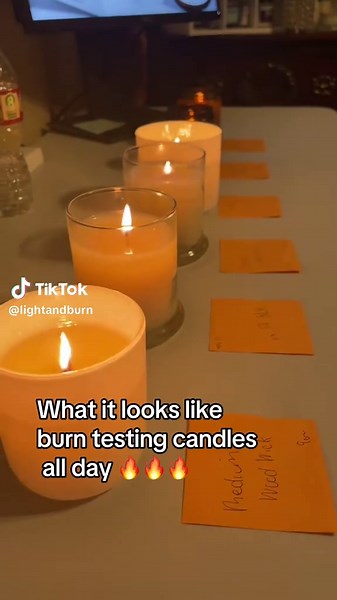 Burn testing candles like my rent depends on it… oh wait, it does. #f#foryoupagef#fypwicktesting #c#coconutsoywaxl#lightandburnscentedcandlesc#candlemakingc#candlescontentcreator