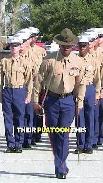 USMC Graduation Moment: Senior Drill Instructors Dismiss the Platoons #usmc #bootcamp #marinecorps