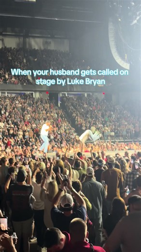 When your husband gets called on stage by Luke Bryan — Crazy night at concert