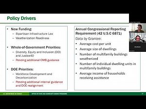 DOE Weatherization Assistance Program Reporting Updates