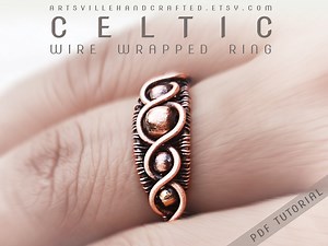 Celtic Ring Tutorial & Wire Wrapped Ring Tutorial, DIY Wire Ring Tutorial, Wire Wrap Ring Making Pattern Tutorial by Artsvillehandcrafted - Etsy
