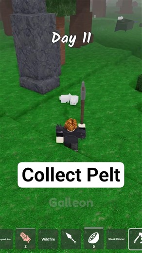 How many animals until I get the Pelt? 🐻 (ft. Admin Axe) | 99 Nights in the Forest