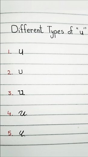 writing of different types of letter "u" in cursive #handwriting #calligraphy