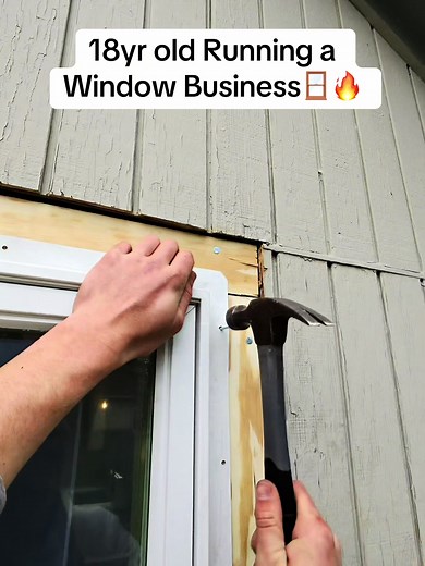 18 and running my own window business 😎 all thanks to Pops for getting me into the trade🔥 Appreciate all the support. Check out the website in bio for a free quote #youngbusinessowner #windowreplacement #construction