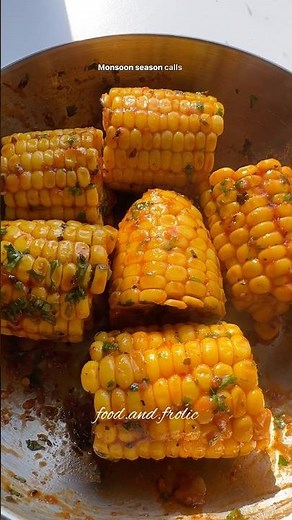 Butter garlic masala corn recipe video | spicy corn monsoon season #corn