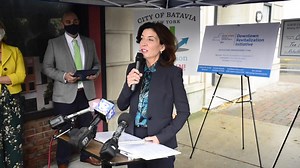 2.8K views · 19 reactions | NYS Lieutenant Governor Kathy Hochul announces start of construction of DRI Project in downtown Batavia on Wednesday morning. VIDEO BY: MARK GUTMAN/DAILY NEWS | Batavia Daily News | Facebook