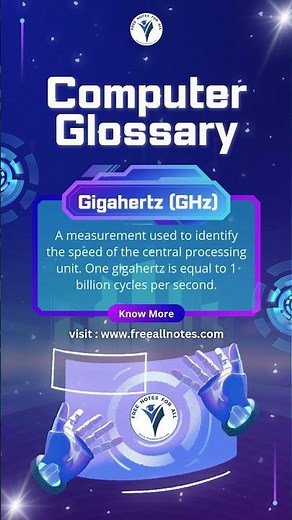 Gigahertz GHz | Computer Glossary, Dictionary, Terms #computermemory #mbps #gbps #glossary #computer