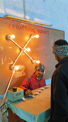 Electrician project hostel wiring connection #itipractical #project