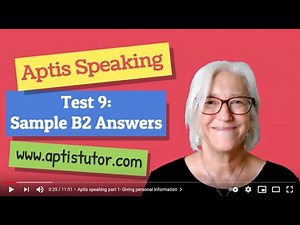 Aptis ESOL Speaking Test 9 with B2 answers / Respuestas Model B2