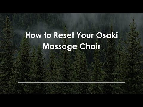 How to Reset Your Osaki Massage Chair