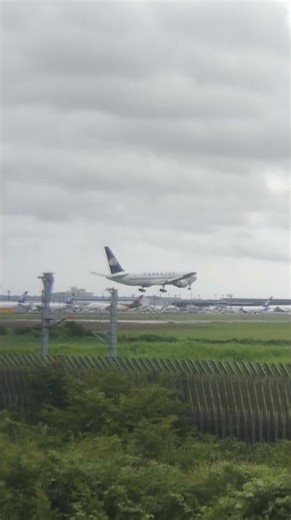 成田空港 CARGOJET貨物機 着陸シーン 航空貨物のランディング