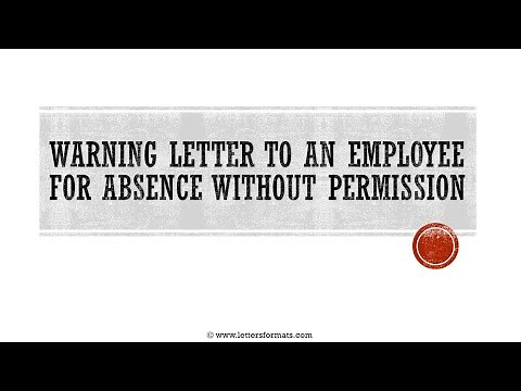 How to Write a Warning Letter to Employee for Absence without Notice