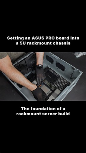 Setting the board into a 5U server chassis #tech