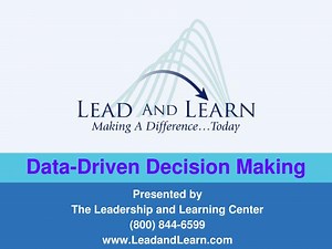 Data-Driven Decision Making - SlideServe