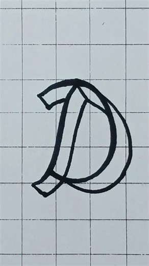 3d Drawing Calligraphy Letter D / How To Draw Easy Art Capital Cursive For Beginners