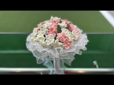 How to Crochet Forget Me Not Flower | Easy crochet flower tutorial | Crochet Bridal Flower Bouquet💐