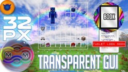[GUI][32px][1.11] TRANSPARENT CLEAR FULL GUI, WHITE, coloured: GUI headlines, Text, Buttons, Book in Tablet-look panorama pics etc [FAITHFUL][Module][AddOn][INFINITUDE] Minecraft Texture Pack