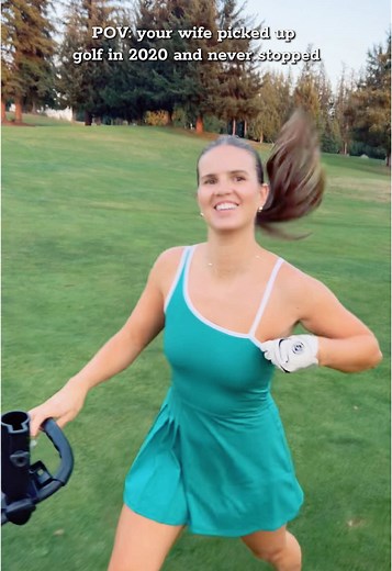 I love that she loves golf ♥️ from a 60 handicap to a 22 🥺 #fyp #girlgolfer #golfwife