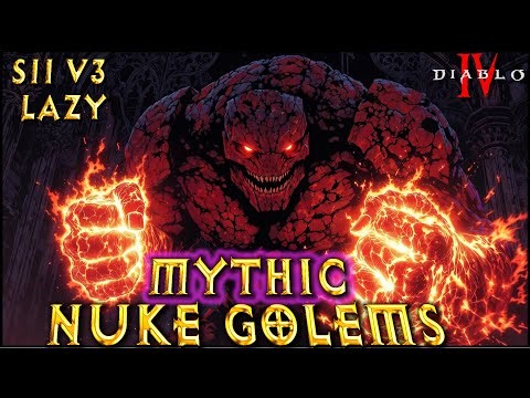 S11 V3 MYTHIC NUKE GOLEMS ! LAZY Summoner Necromancer Build Diablo 4 VoH