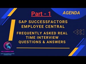 SAP SuccessFactors EC Real Time Implementation Scenario based Job Interview Ques & Ans 2024 Part 1