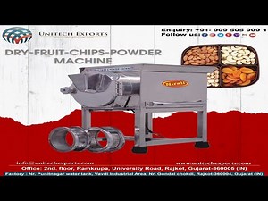 Dry Fruit Chips Machine and Dry Fruit Powder Machine (DCP50)(+91-909 505 909 1)