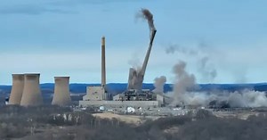 Pennsylvania power plant towers collapse in spectacular implosion