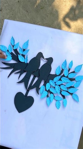 Easy Cardboard Wall Decor Idea ✨#osmcraft 💚💚