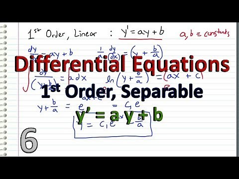 Differential Equations - 6 - 1st Order - Constant Coefficients