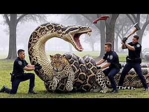 Rescue Heroes Face a Giant Python to Save a Leopard 🐆