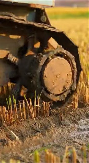 Harvest Robot Spins Blades — #harvest #robot #mech #rural #cinematic