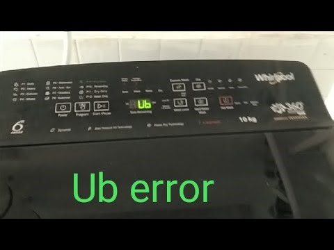 Whirlpool Top load washing machine Ub error issue 7.0kg