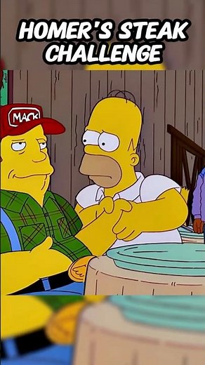 Homer's Steak Challenge #simpsons