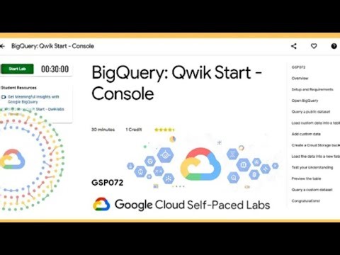Qwiklabs- BigQuery: Qwik Start - Console [GSP281] | Google Cloud Platform