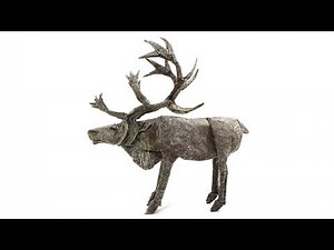ORIGAMI CARIBU 2.2 TIME LAPSE (Satoshi Kamiya) 折り紙 トナカイ CARIBOU RENO