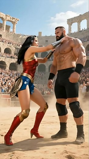 Wonder Woman vs Muscle Beast – Who Wins? #kungfu #boxing #wushufight | RH Story Tak