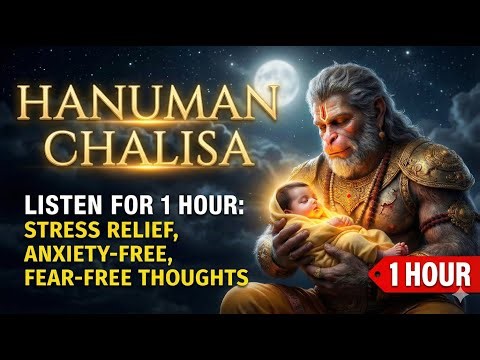 Hanuman Chalisa 1 Hour | Stress Relief, Anxiety Removal, Fearless Mind | Peaceful Devotional Chant