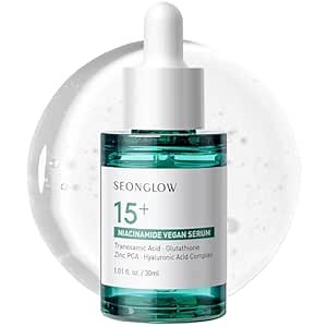15% Vegan Niacinamide+ 3% Tranexamic Acid Serum: Korean Skin Care Niacinamide serum - Pore Minimizer for Face, Glutathione, Zinc PCA, 1.01 fl.oz.(30ml)