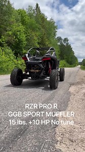 🔊🚨 NEW PRODUCT ALERT! Introducing the all new GGB Exhaust Sport Muffler for the Polaris RZR PRO R! Available now LIMITED STOCK! Get yours at https://ggbexhaust.com/products/2022-2023-polaris-rzr-pro-r-stainless-steel-muffler?_pos=1&_sid=70ca2be14&_ss=r 🚀 10 HP increase on stock tune! 🔊 Head turning deep tuned sound! 💪 Chambered internal design NO packing! Listen to the sound comparison and let us know what you think! Power by Design www.ggbexhaust.com | GGB Exhaust