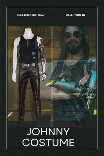 #Takerlama Johnny Silverhand Samurai Halloween Cosplay Costume Adult Takerlama