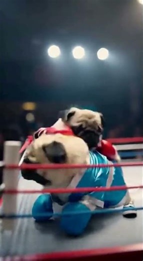 When Two Pugs Enter a Duel…🐶⚔️ 兩隻巴哥犬正在決鬥