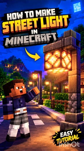 How to make street light in Minecraft 😲