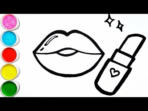 Lips 💄💋Drawing, Painting and Coloring for Kids & Toddlers | Easy Step by Step Guide