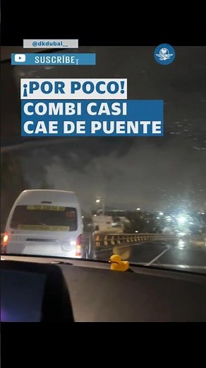 Combi se derrapa y se salva de caer de puente #shorts