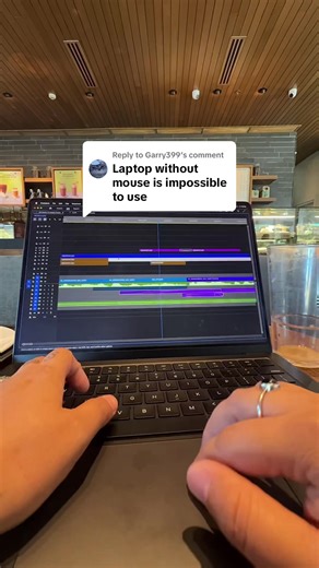 Trackpad Editing at a Cafe: Workspace Inspiration