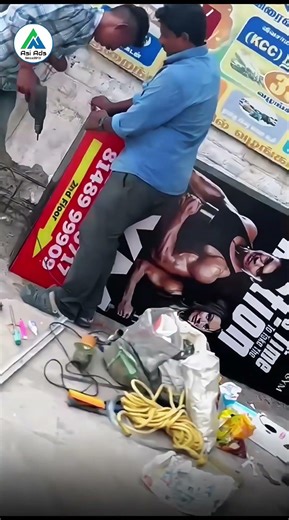 Double side lighting (glow) sign board-FITSQUAD GYM#youtuber #youtubeshorts #trending #shorts