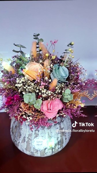 Rustic Floral Arrangement in Custom Made Vase