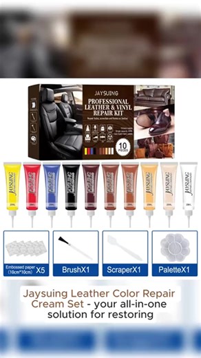 Jaysuing Leather Color Repair Cream Set - All - in - One Solution for Car Leather, Bags, Shoes, Sofa Renovation and Color Restoration