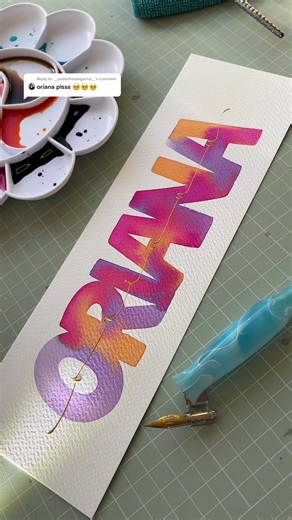 How to Paint Block Letters with Watercolor - A Tutorial